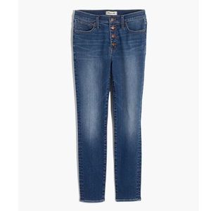 Madewell 9" Mid-Rise Skinny Crop Jeans ButtonFront